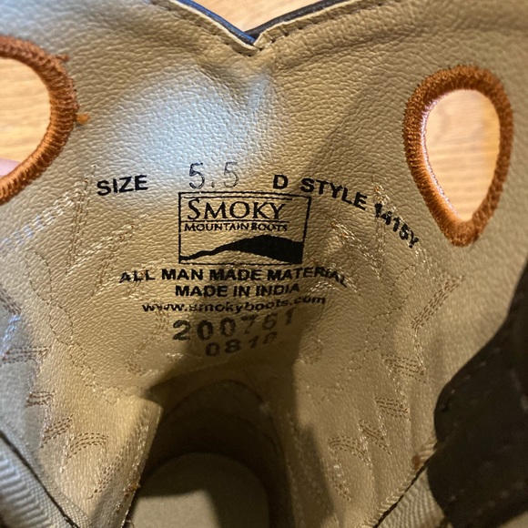 Vintage Smoky Mountain Brown Leather Cowboy Boots - Picture 6 of 8